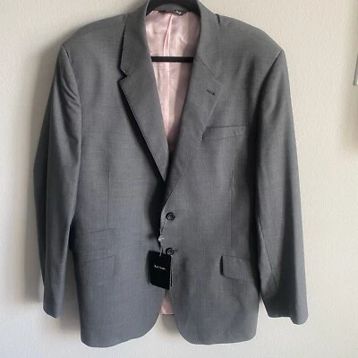 Paul Smith Exclusive The Byard Blazer 2 Button Suit Sport Jacket Gray Mens 44 R - Image 1 of 4