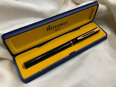 Pluma Estilográfica Waterman Executive Negra Oro 18K Plumín en Caja Foto 1 de 4