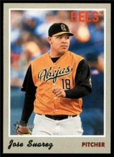 2019 Topps Heritage Minors Base #42 Jose Suarez - Salt Lake Bees