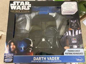 STAR WARS Obi-Wan Kenobi Darth Vader Mask Padded Costume Cosplay Child 4-6 *NEW* - Picture 1 of 4
