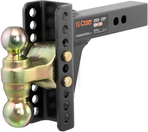 Adjustable Trailer Hitch Ball Mount 2in Receiver 6in Drop 2 and 2 5/16in Balls - Picture 1 of 10