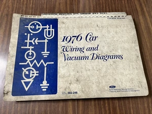 Ford 1976 Car Wiring and Vacuum Diagrams Huge Book with Fold Outs 365-246 - Picture 1 of 2