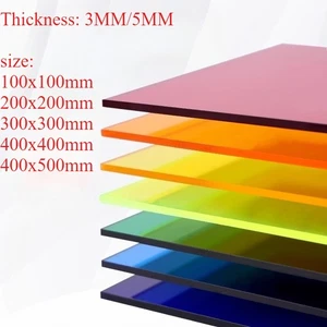 Tavola acrilica trasparente colorata spessore 3MM/5MM plexiglass plastica tavola decorazione - Foto 1 di 24
