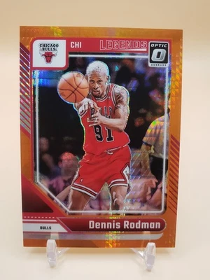 2025 Panini Donruss Optic - Legends Dennis Rodman #241 Orange Hyper Prizm /299 - Image 1 of 3