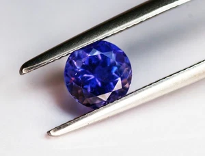 1.95 Ct Shimmering Perfect Round 7.7 MM 100% Natural Blue India Iolite !!! - Picture 1 of 5