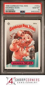 1986 GARBAGE PAIL KIDS STICKERS #161a SHORNED SEAN SERIES 4 PSA 10 - Picture 1 of 3