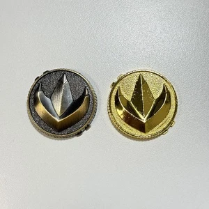 Pièce d'insigne métal morpher ranger noir doré / patiné DRAGON Dino Power Coin - Photo 1/4