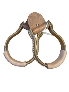 Chino Tack 1" Oxbow Western estribos cubiertos de cuero crudo - S-4-1 - Imagen 1 de 1