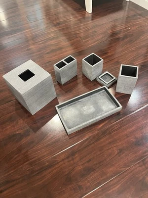 Kassatex Juego Accesorios Baño Gris Pizarra Foto 1 de 4