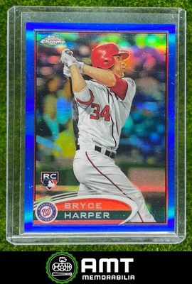 2012 Topps Chrome #196 Bryce Harper Blue Refractor 58/199 Nationals RC - Image 1 of 3