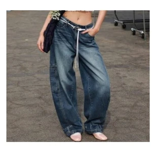 Vibrant VBRT Women’s Barrel Cargo Denim Jeans NWT Sz 9 NWT Wide Adjustable Leg - Picture 1 of 5