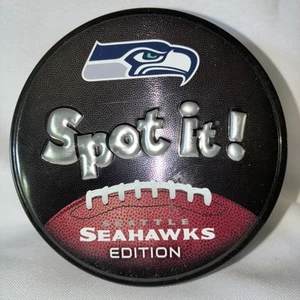 SPOT IT! GAME SEATTLE SEAHAWKS EDITION By Blue Orange NFL Card Game EUC - Picture 1 of 4
