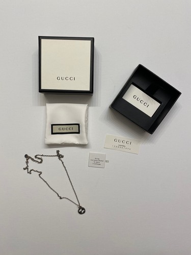 Ciondolo Ad Incastro Gucci Piccola Collana Argento Sterling 925
