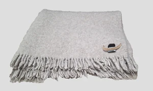 Jenni Kayne - Tappeto con accento in misto lana alpaca bambino frange farina d'avena 48x31 - Foto 1 di 12