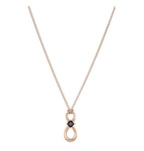 Swarovski INFINITY Pendant Infinity Necklace, Black, Rose Gold tone-5533722