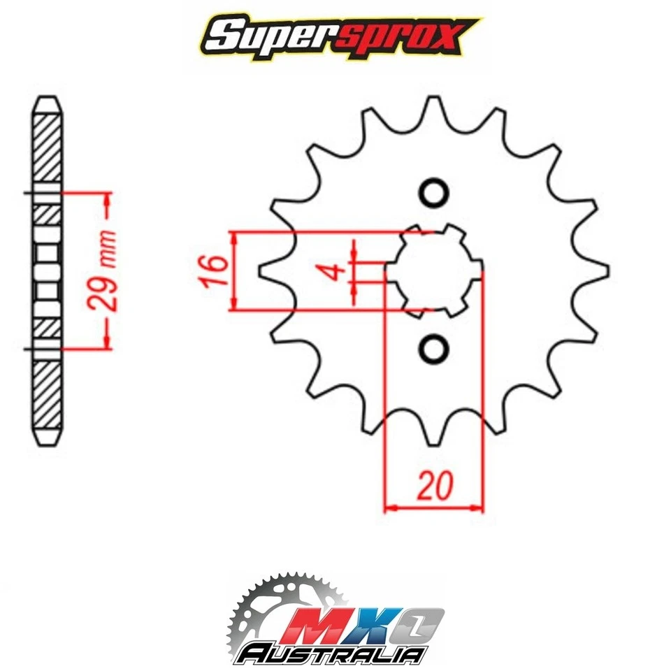 Piñón delantero Supersprox 15T para Suzuki TS200R 1991-1993 >520 Foto 1 de 1