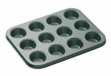 12 DEEP CUP Muffin Tin Non Stick Pan Tray Mould Bake Cupcake Tray UK Stock