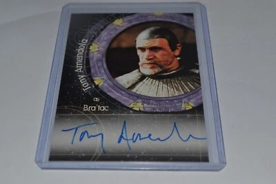 Stargate SG-1 Premiere Edition Auto A9 Tony Amendola as Bra'tac (Binder Card) - Image 1 of 2