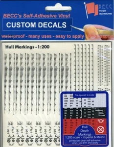 Hull Depth Markings 1/200 Scale - Imperial and Metric - Picture 1 of 1