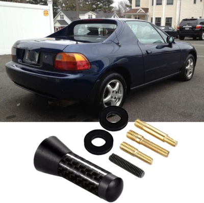 1,4-дюймовая короткая черная углеродная антенна радио AM/FM для Honda Civic del Sol 1993-1997 - Изображение 1 из 4