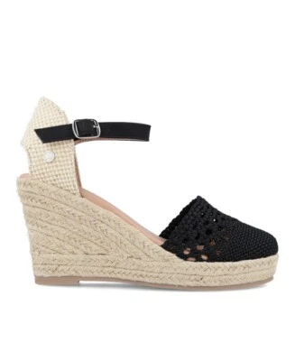 Xti Damen Espadrilles Mit Hohem Keil Sommer Sandalen Aus Jute Plateau Schwarz 39 - Bild 1 von 4