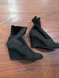 Chinese Laundry Women's Unnie Wedge Booties Black Size 7 - Picture 1 of 17