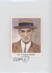 1990 The Official Hall of Fame Sticker Book Records Stickers Connie Mack #45 HOF