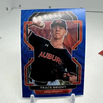 2022 Prizm Draft Blue Wave #PDP137 TRACE BRIGHT Baltimore Orioles Signed - Image 1 of 3