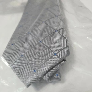 Corbata de cuello Perry Ellis Portfolio gris/azul NUEVA - Imagen 1 de 4