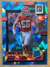 2022 Donruss Optic - George Karlaftis - Rated Rookie - Blue Ice Prizm SSP /15