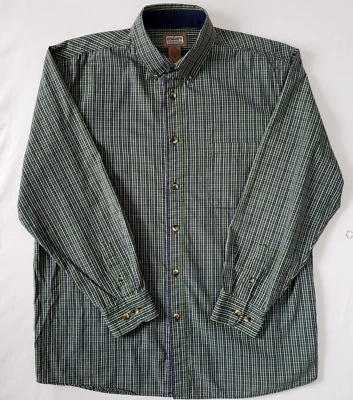 C.E. Schmidt Workwear Shirt Mens XLT  Blue/ Green Plaid Long Sleeve Button Down - Image 1 of 4