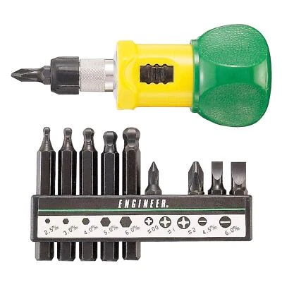 Engineer Pro Ratchet Stubby Set DR-04 Hex Made in JAPAN set of 10 piece - Image 1 of 2