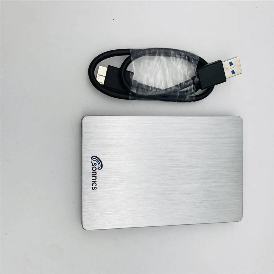 Sonnics 320 GB Silber tragbare externe Festplatte USB 3.0 Superschnelle Übertrag - Bild 1 von 4