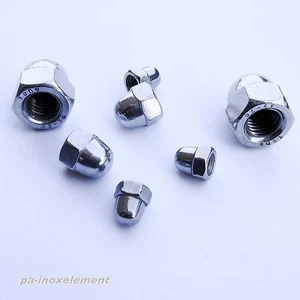 Hutmuttern hohe Form DIN 1587 Edelstahl V2A M3 M4 M5 M6 M8 M10 M12 M14 M16  - Bild 1 von 1