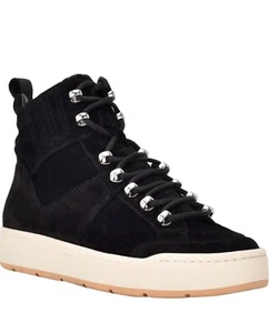 MARC FISHER LTD - SIZE: 7.5 - Black Mally High Top Fur-Lined Suede Sneakers-NEW! - Picture 1 of 7