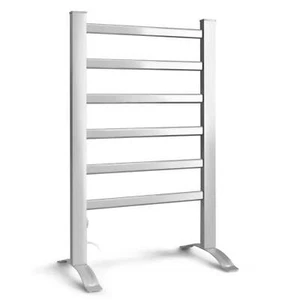 Devanti Electric Heated Towel Rail Rack 6 Bars Freestanding Clothes Dry Warmer - Picture 1 of 6