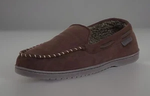 Men Keaton Memory Foam Moccasin with Wide Widths Slipper, Coffee Microsuede NEW - Picture 1 of 5