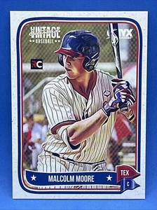 Onyx 2024 Vintage Extendido #OVMAMO Malcolm Moore Texas Rangers Novato RC - Imagen 1 de 2