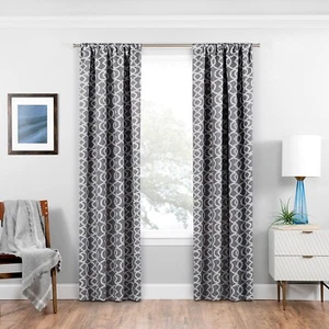 Eclipse Isante Blackout Window Curtain, Grey, 37 X 84 - Picture 1 of 1