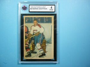 1953/54 PARKHURST NHL HOCKEY CARD #29 BERNIE GEOFFRION KSA 4 VG/EX 53/54 PARKIE