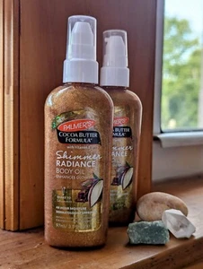 PALMER'S Cocoa Butter Formula Vitamin E Shimmer RADIANCE Body Oil 97ml SET OF 2 - Picture 1 of 4