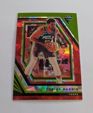 Tobias Harris Red Cracked Ice Prizm 2022-23 Panini Flux Basketball - 76ers #31