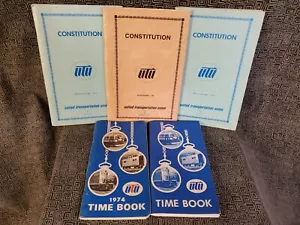 Vintage Railroad Time Book and Constitution United Transportation Union - Clean - Picture 1 of 9