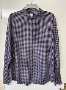 LINEA HOUSE OF FRASER Men’s Grey Purple Check Long Sleeve Shirt Size XXL - Picture 1 of 8