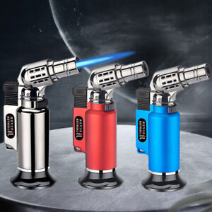 Portable Metal Windproof Gas Torch Jet Flame Lighter Cigarettes Outdoor 3 Colors