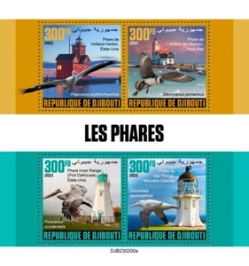 Lighthouses USA Netherlands New Zealand MNH Stamps 2023 Djibouti M/S - Picture 1 of 1