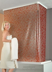 Kassetten ECK Duschrollo 137 x 62 cm --> Flower terra --> ECO-DuR - Bild 1 von 4