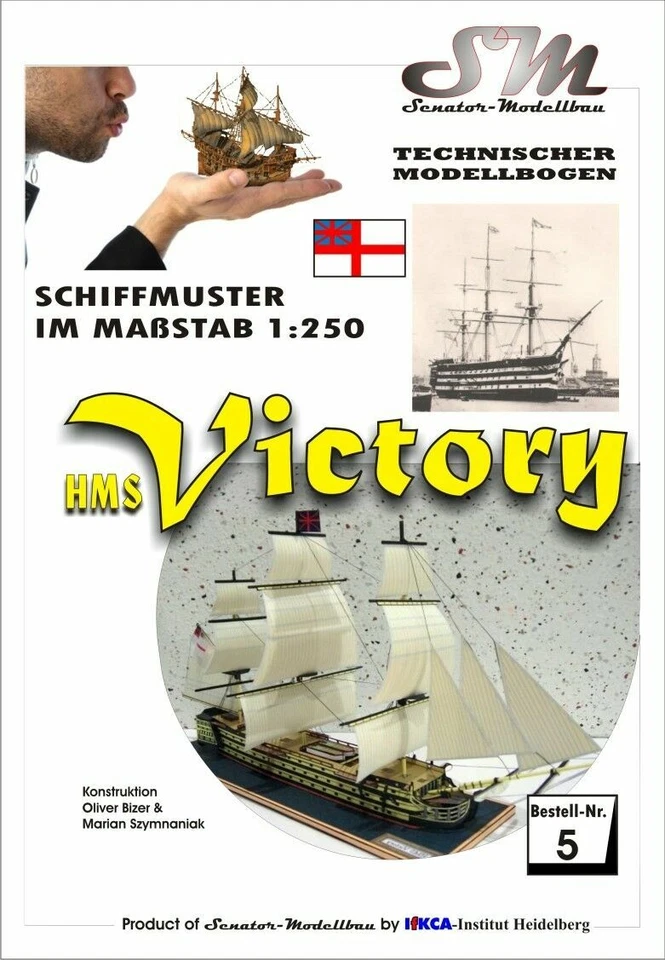 02 Senator Modellbau "HMS Victory" Maßstab 1:250  Bastelbogen Kartonmodell - Bild 1 von 1