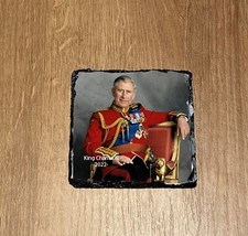 Set of 4 slate coasters, Featuring the Kings and Queens of England