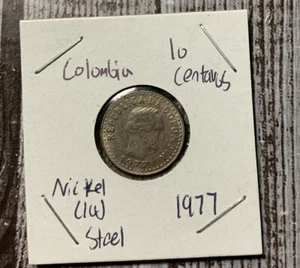 Colombia 10 Centavos 1977 Nickel Clad Steel Coin - Picture 1 of 1